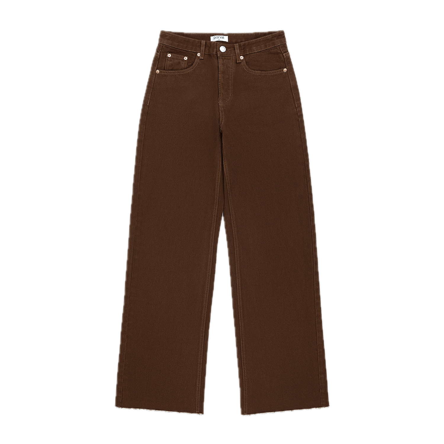 flat lay low rise baggy jean- chocolate