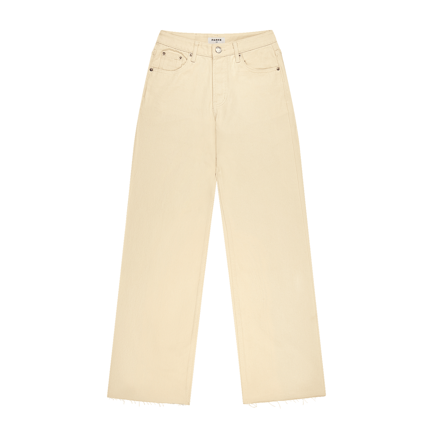 Low Rise Baggy Jeans - Cream