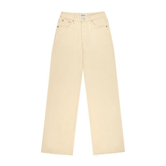 Low Rise Baggy Jeans - Cream