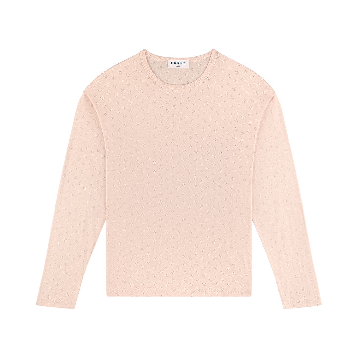 Heart Pointelle Long Sleeve -peony