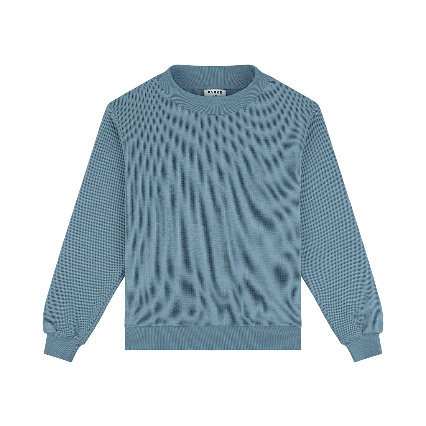 Waffle Mockneck Pullover - Glacier