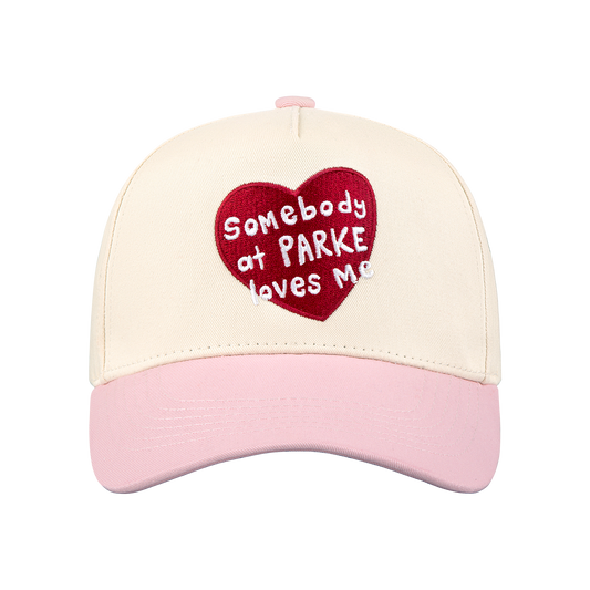 Somebody Loves Me Hat -pink