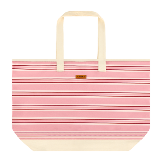 Valentine's Day Striped Oversized Tote -sweetheart stripe