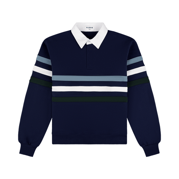Striped Rugby Sweatshirt - Shadow – PARKE