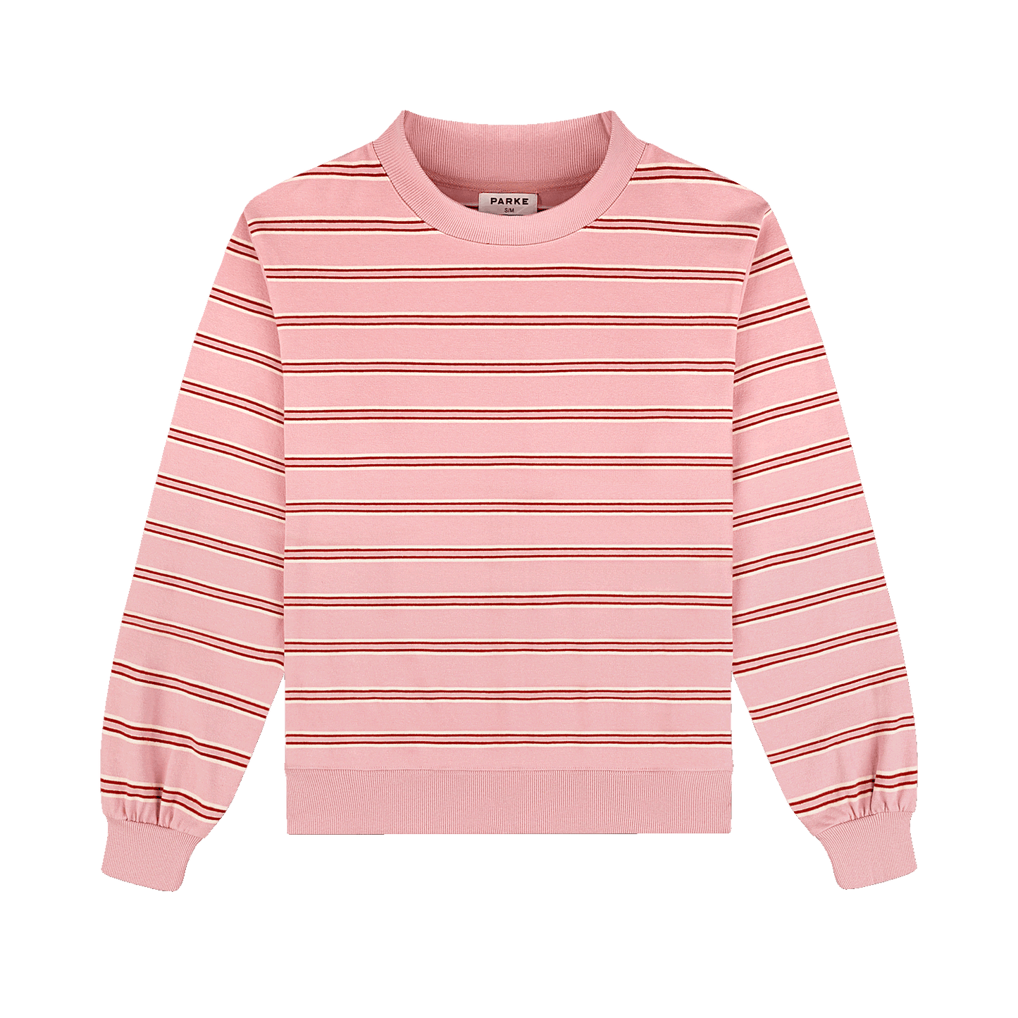 Striped Mockneck Pullover -sweetheart stripe