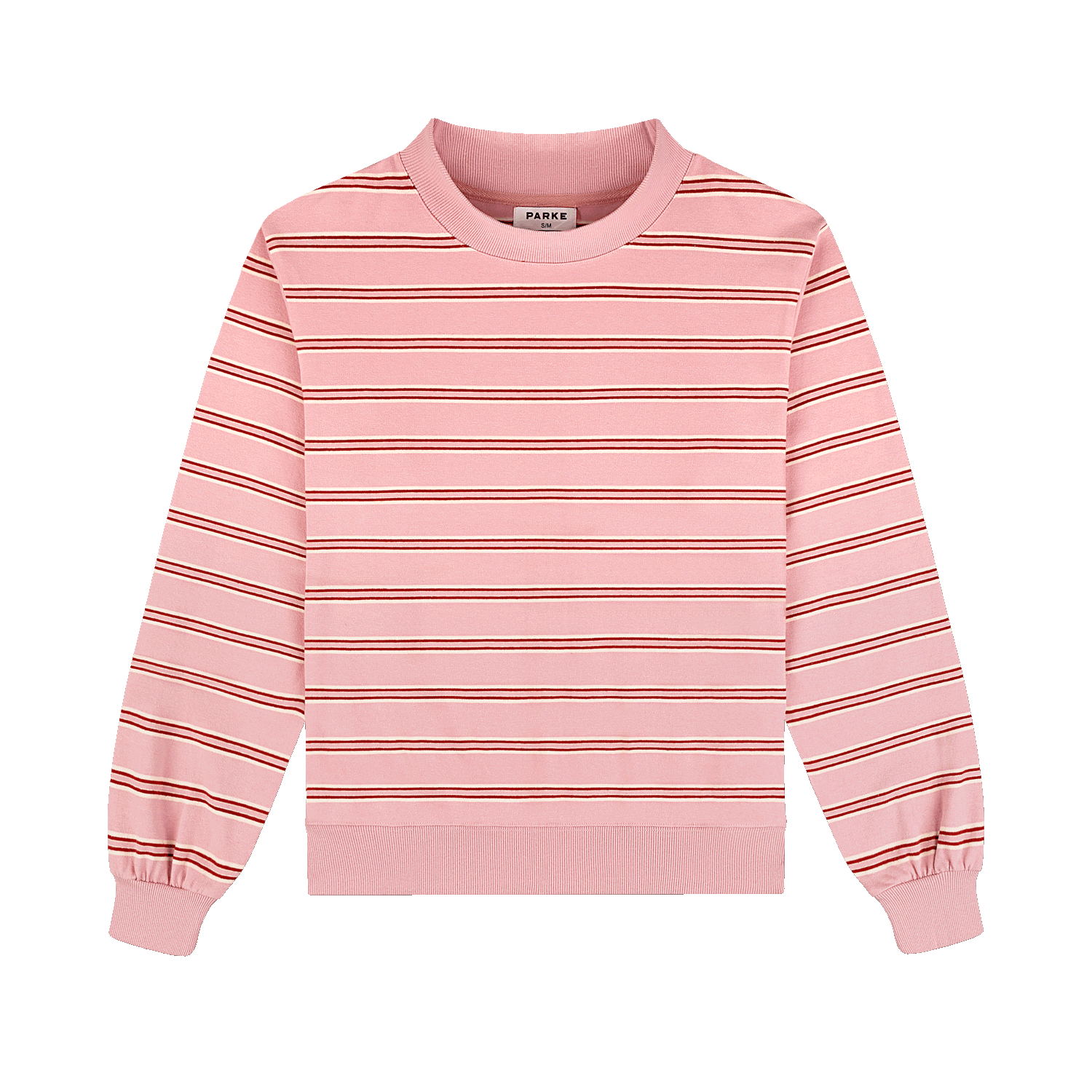 Striped Mockneck Pullover -sweetheart stripe