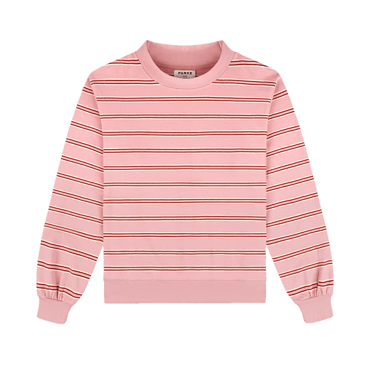 Striped Mockneck Pullover -sweetheart stripe