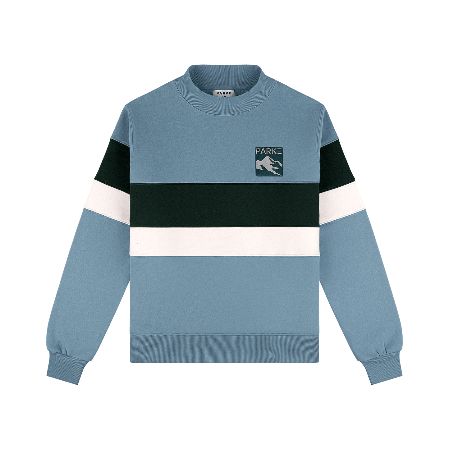 Vintage Stripe Mockneck - Glacier