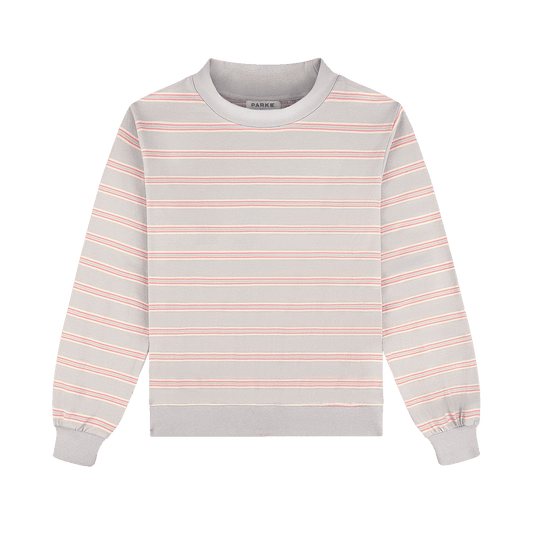 Striped Mockneck Pullover -darling stripe