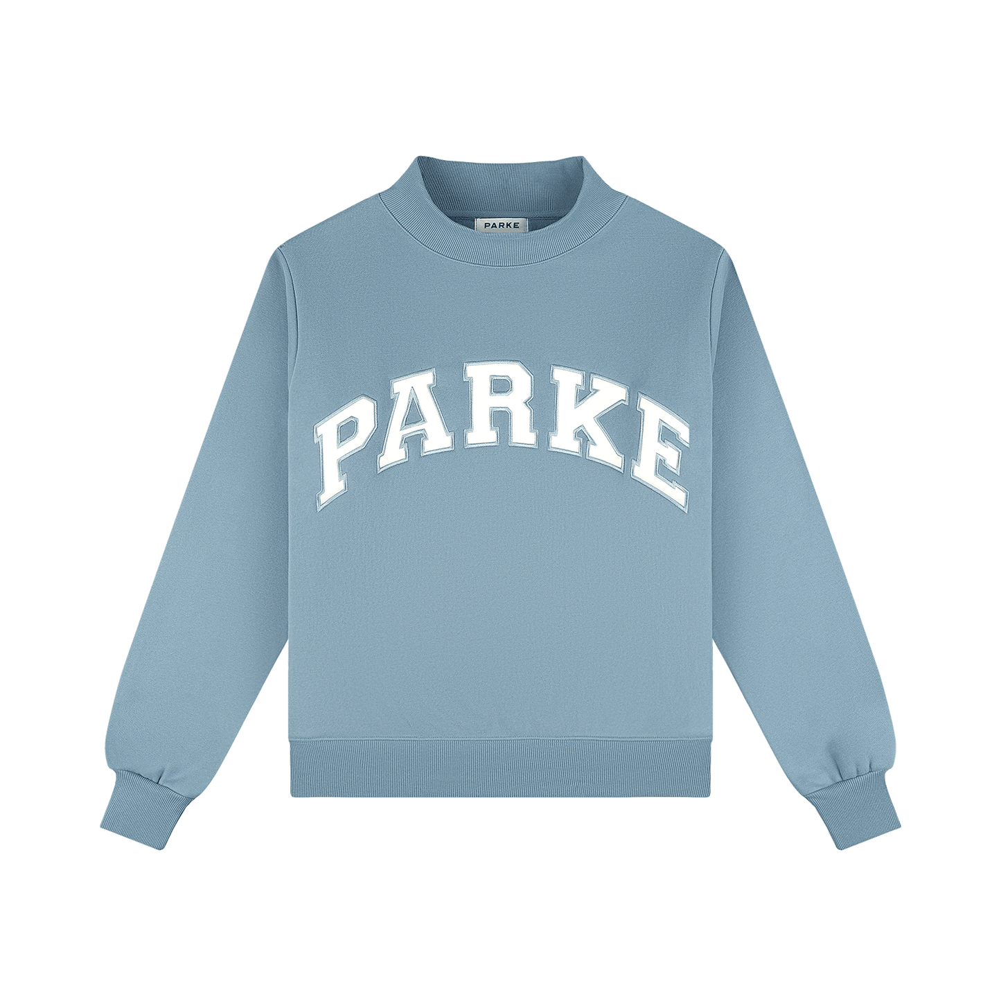 Varsity Mockneck - Glacier + White