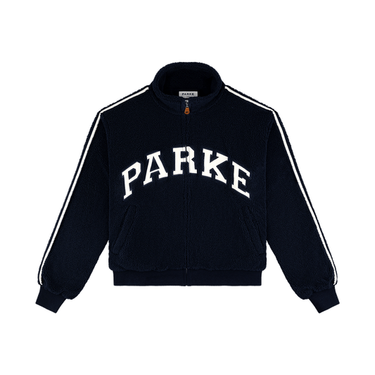 Sport Stripe Varsity Fleece Zip-Up - Shadow