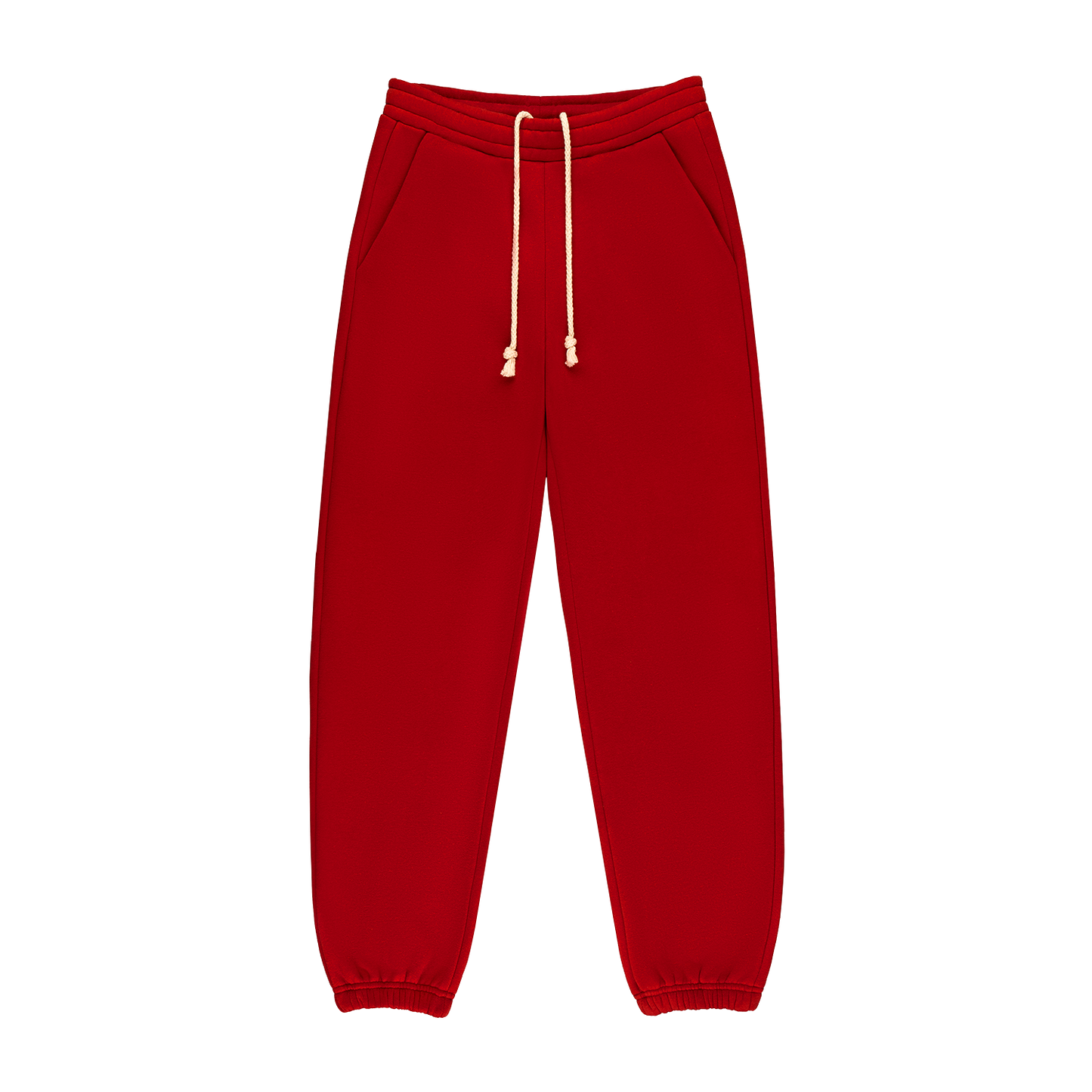 Drawstring Unisex Sweatpants -crimson