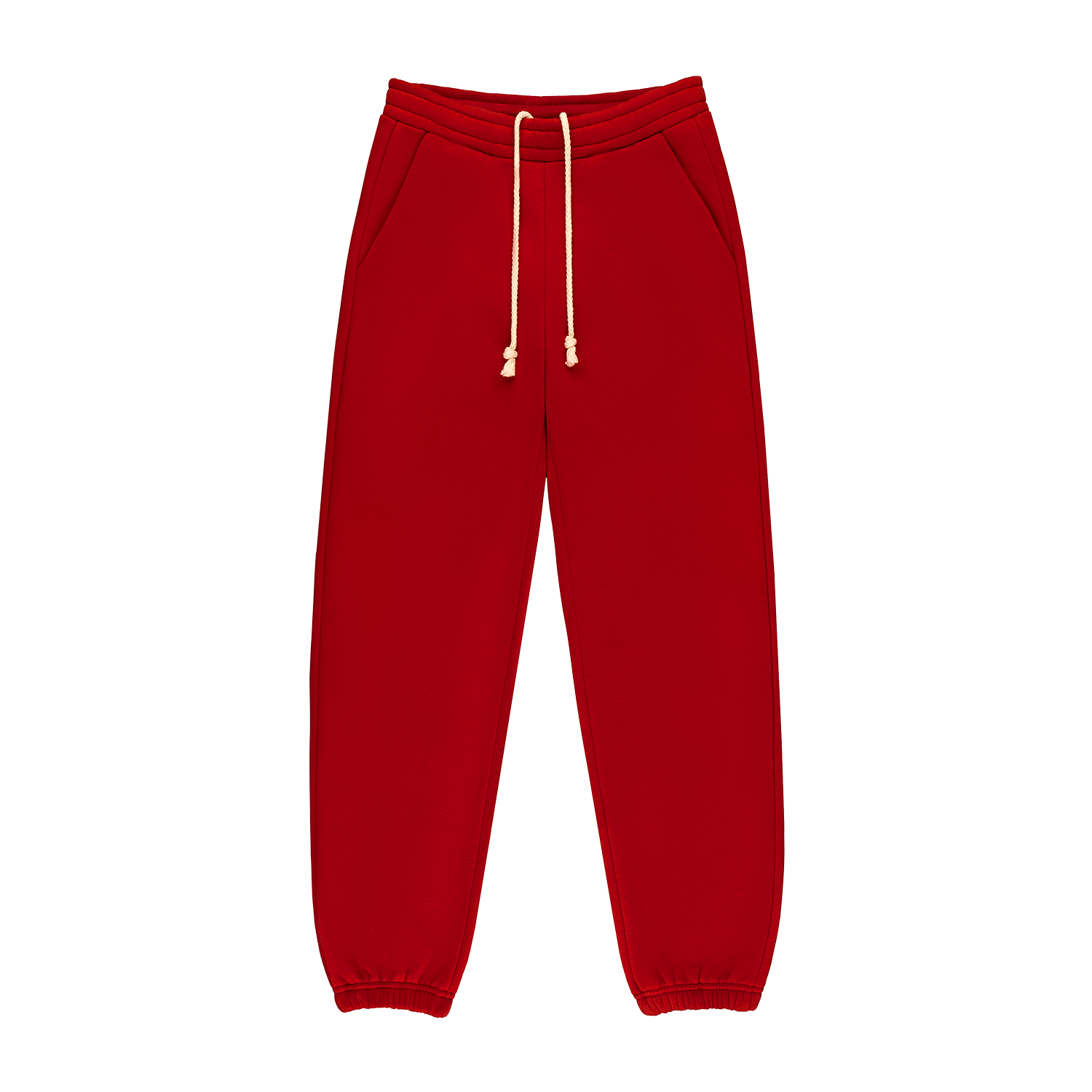 Drawstring Unisex Sweatpants -crimson