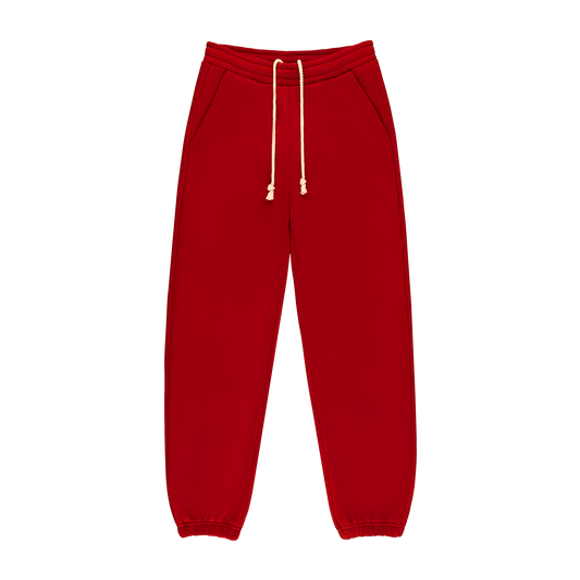 Drawstring Unisex Sweatpants -crimson
