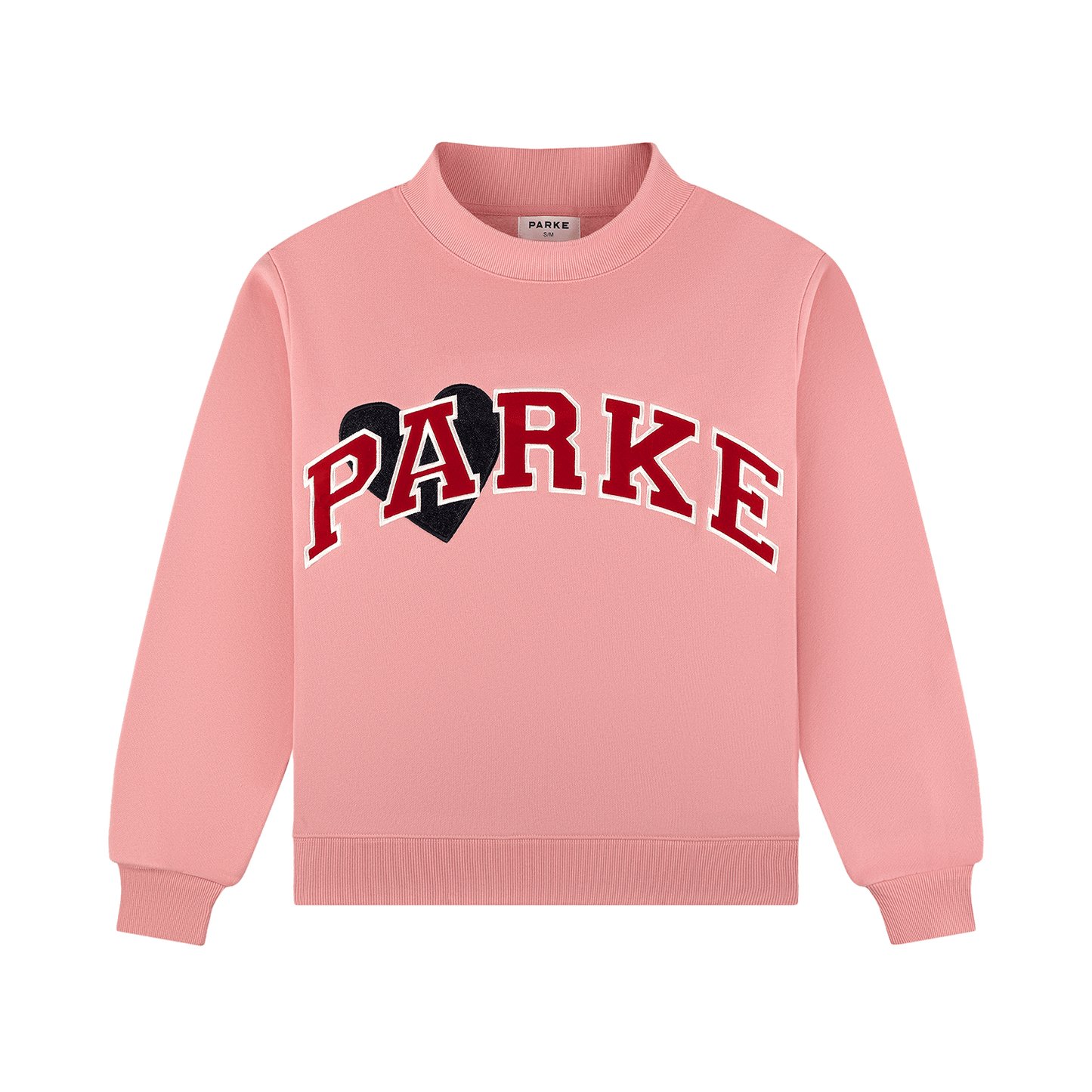 Jean Heart Varsity Mockneck -blush