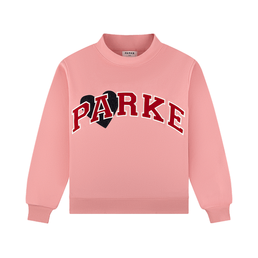 Jean Heart Varsity Mockneck -blush