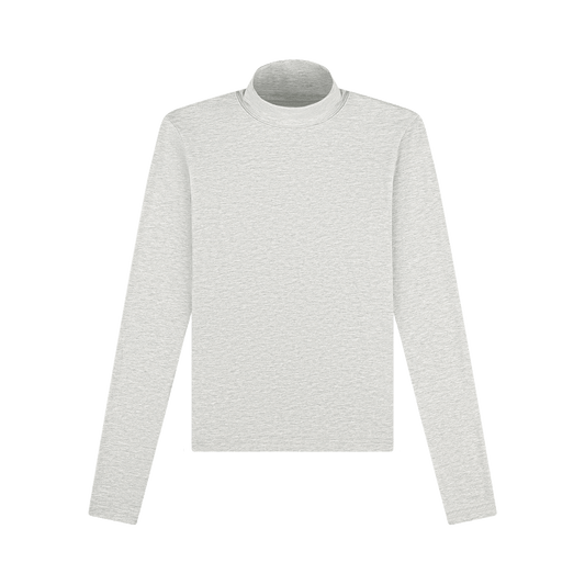 Turtleneck Long Sleeve Shirt - Grey