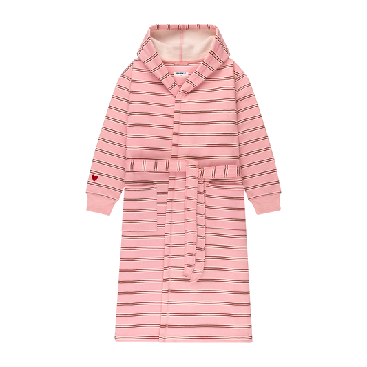 Valentine's Day Robe -sweetheart stripe