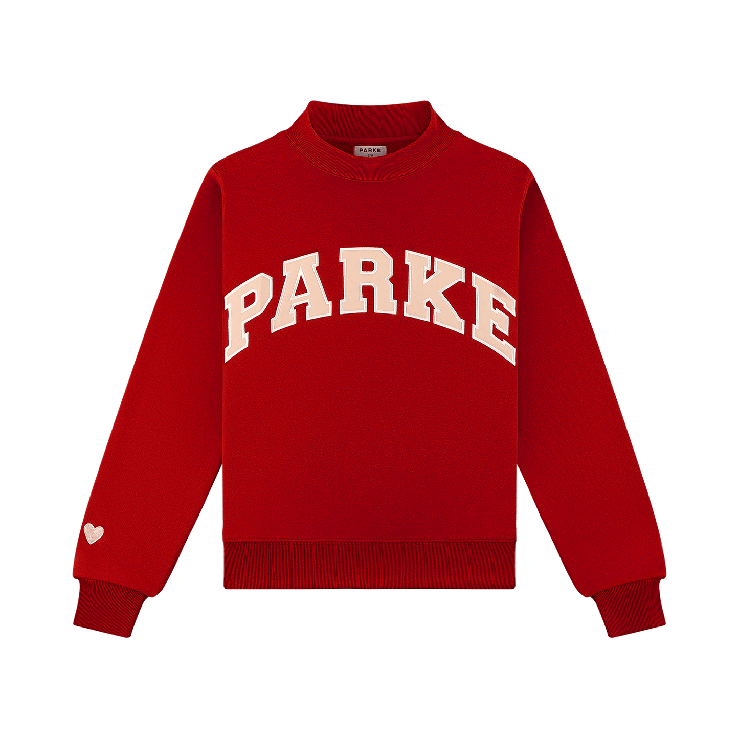 Valentine's Varsity Mockneck -crimson + peony