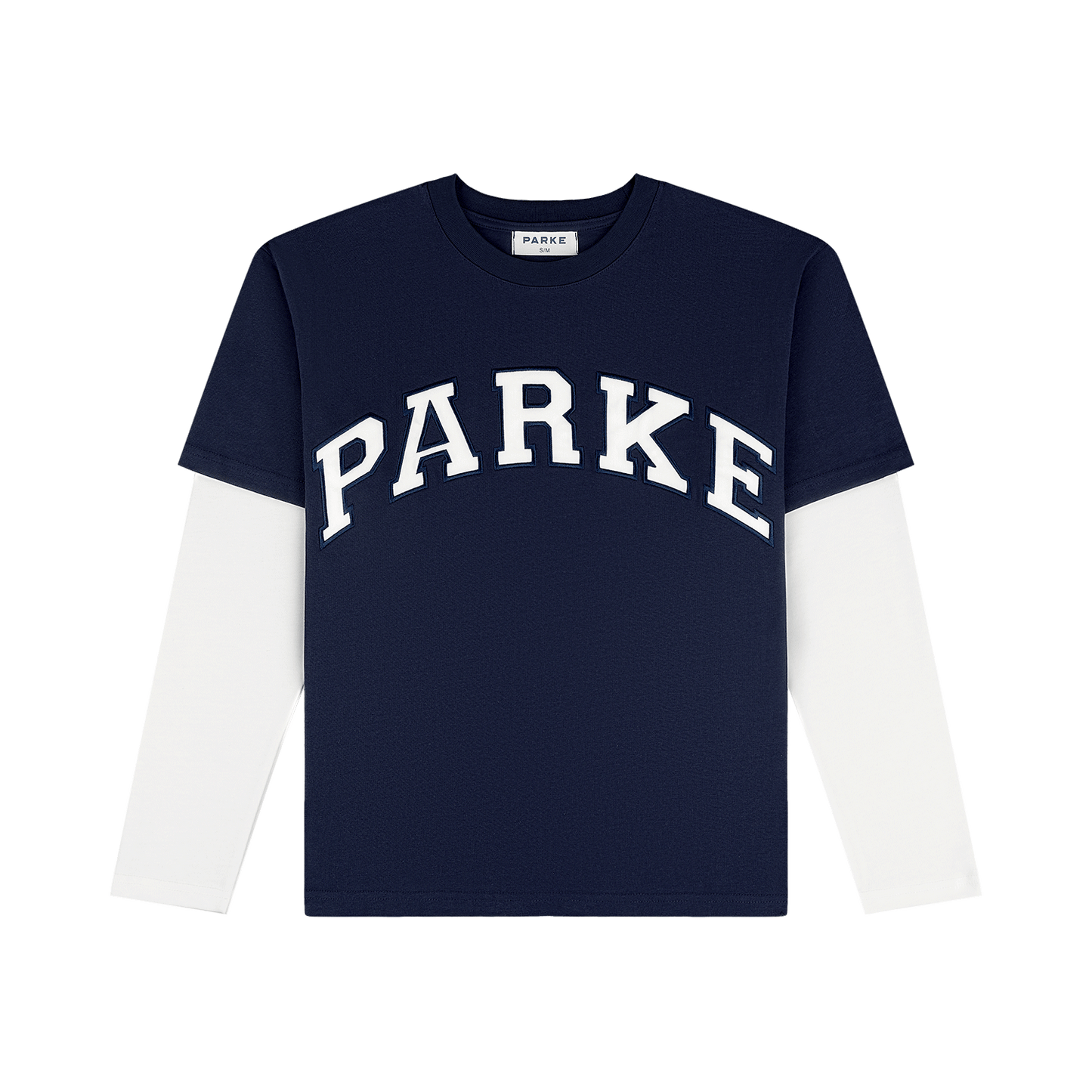 Layered Varsity Long Sleeve Shirt - Shadow