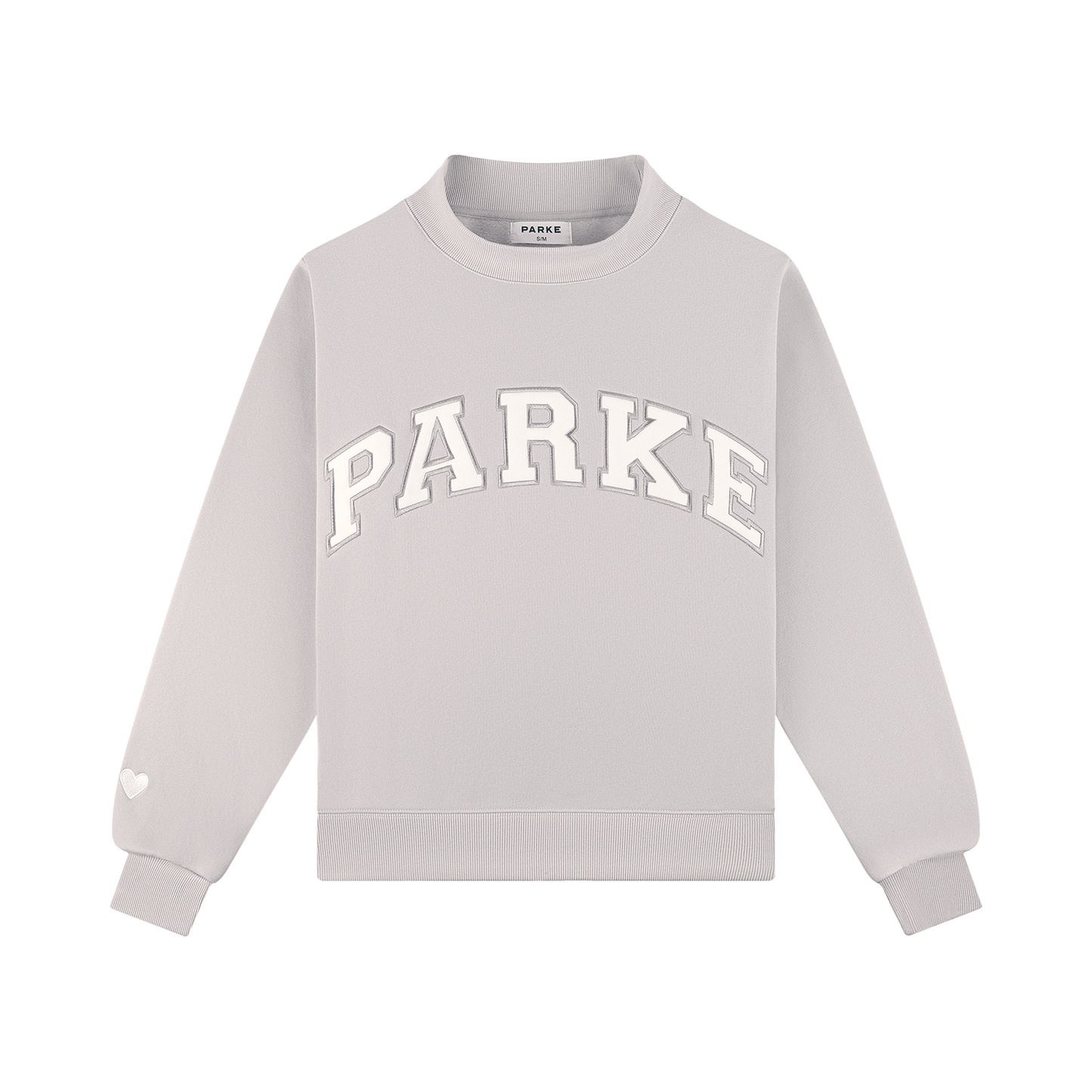 Valentine's Varsity Mockneck -lavender + white