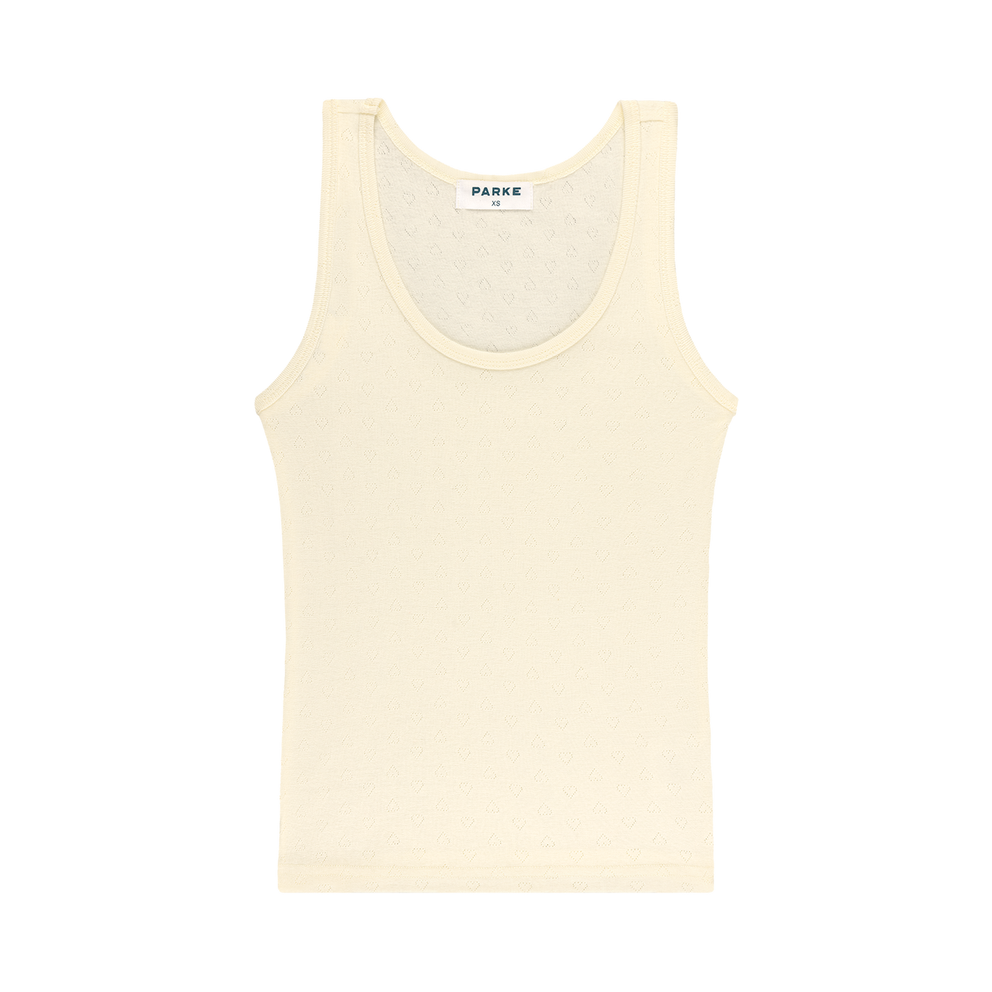 Heart Pointelle Tank -cream