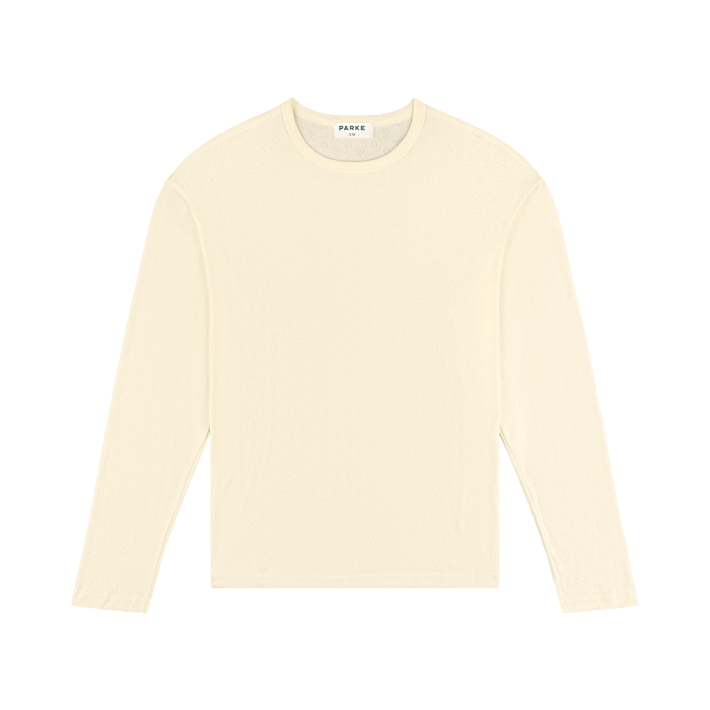 Heart Pointelle Long Sleeve -cream