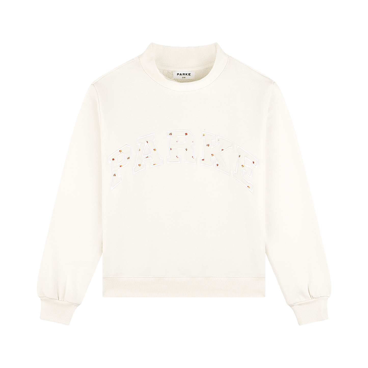 Varsity Mockneck - Ivory + Sunset Floral
