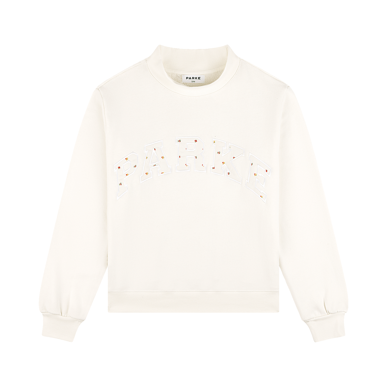 Varsity Mockneck - Ivory + Sunset Floral