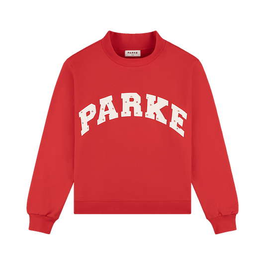 Varsity Mockneck - Ruby + Sunset Floral