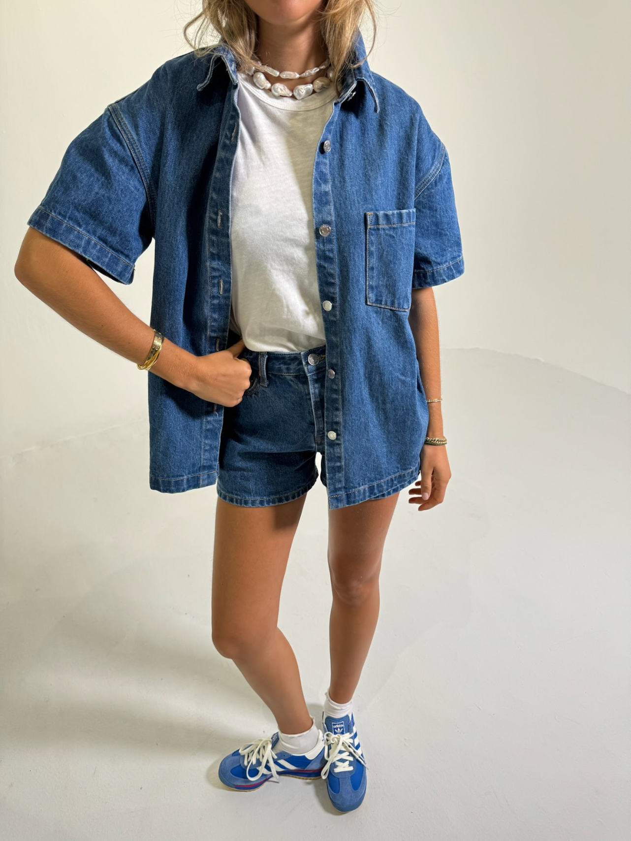 Short Sleeve Denim Shirt