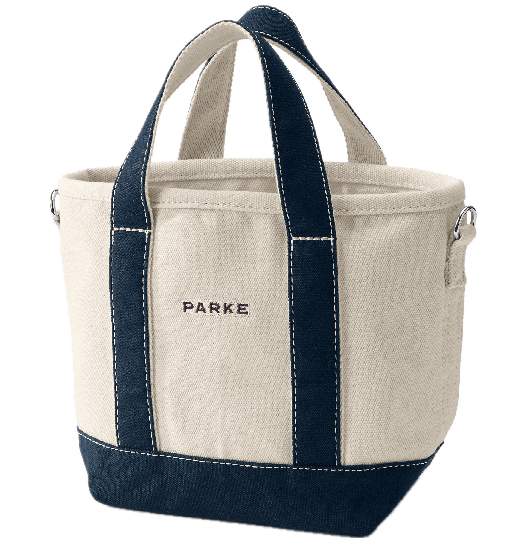 lands end mini tote flat lay -natural