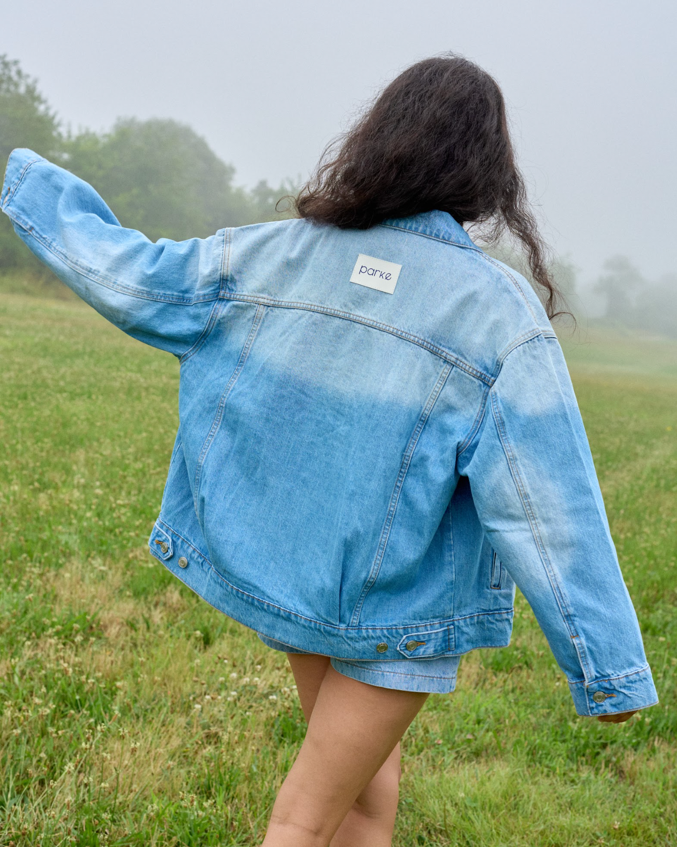 Light Wash Oversized Jean Jacket