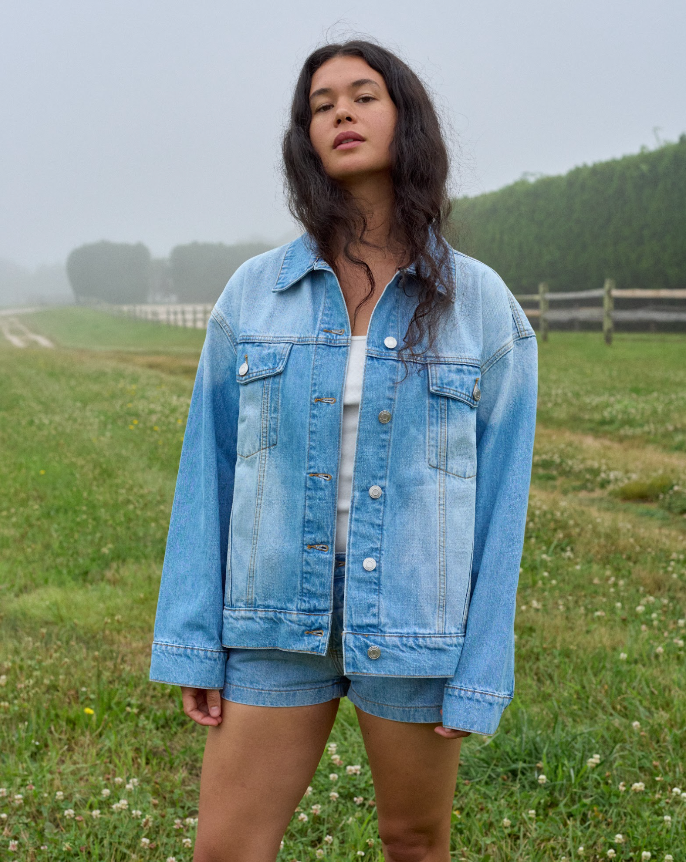 Light Wash Oversized Jean Jacket