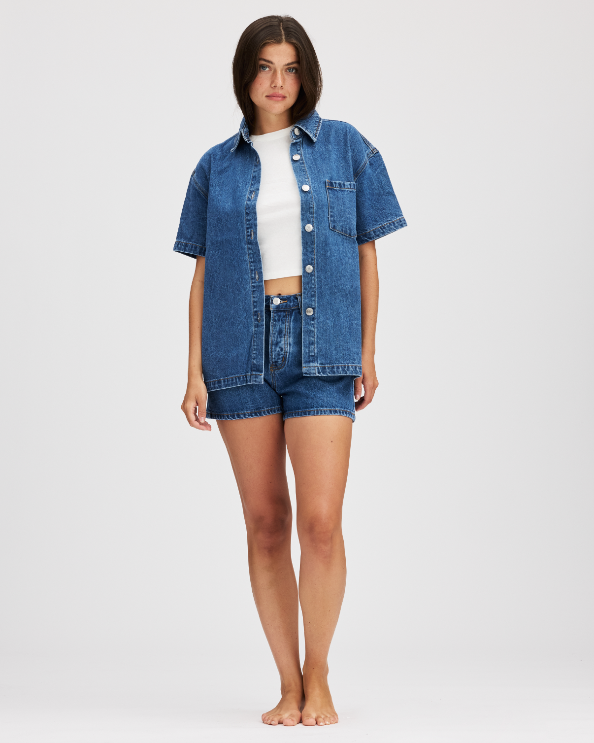 Short Sleeve Denim Shirt