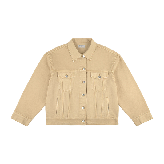 Oversized Denim Jacket - Camel