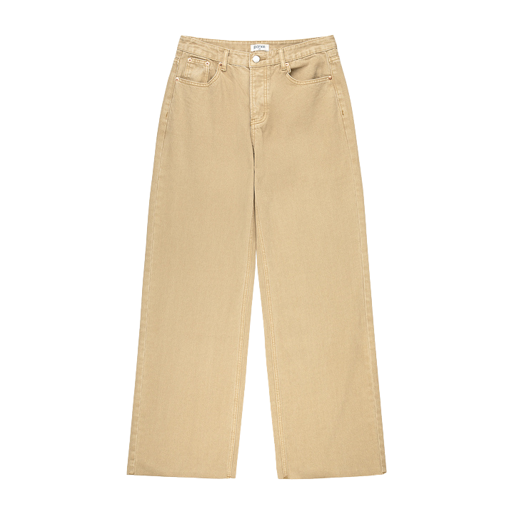 Low Rise Baggy Jeans - Camel