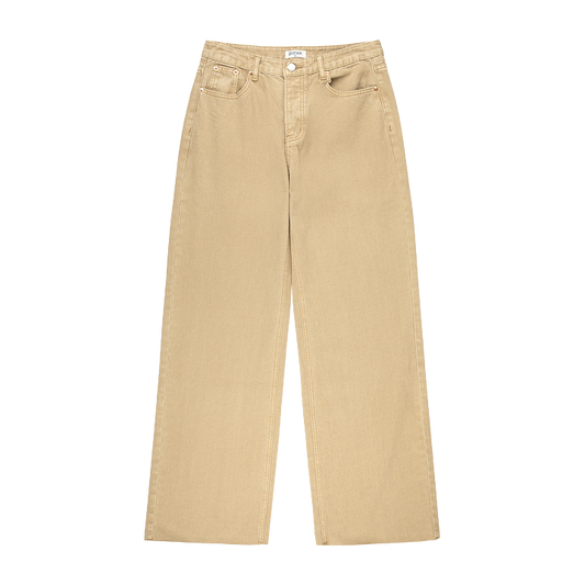 Low Rise Baggy Jeans - Camel