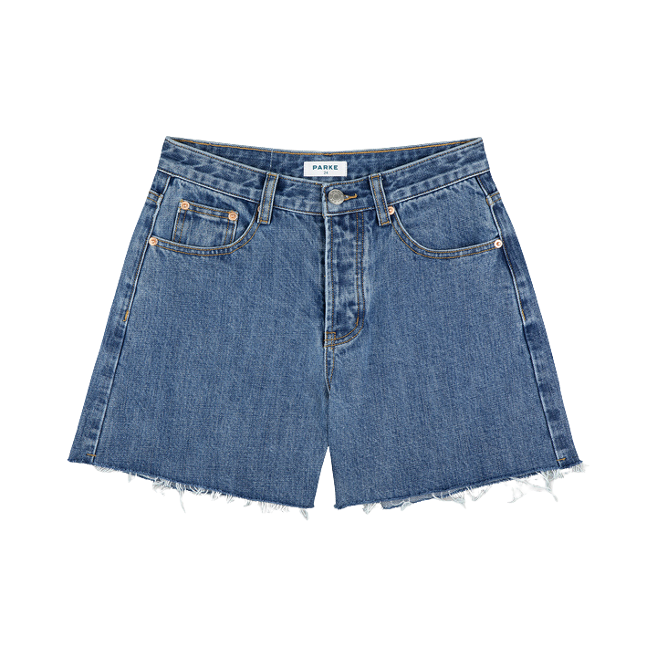 Long Baggy Shorts - Medium Wash