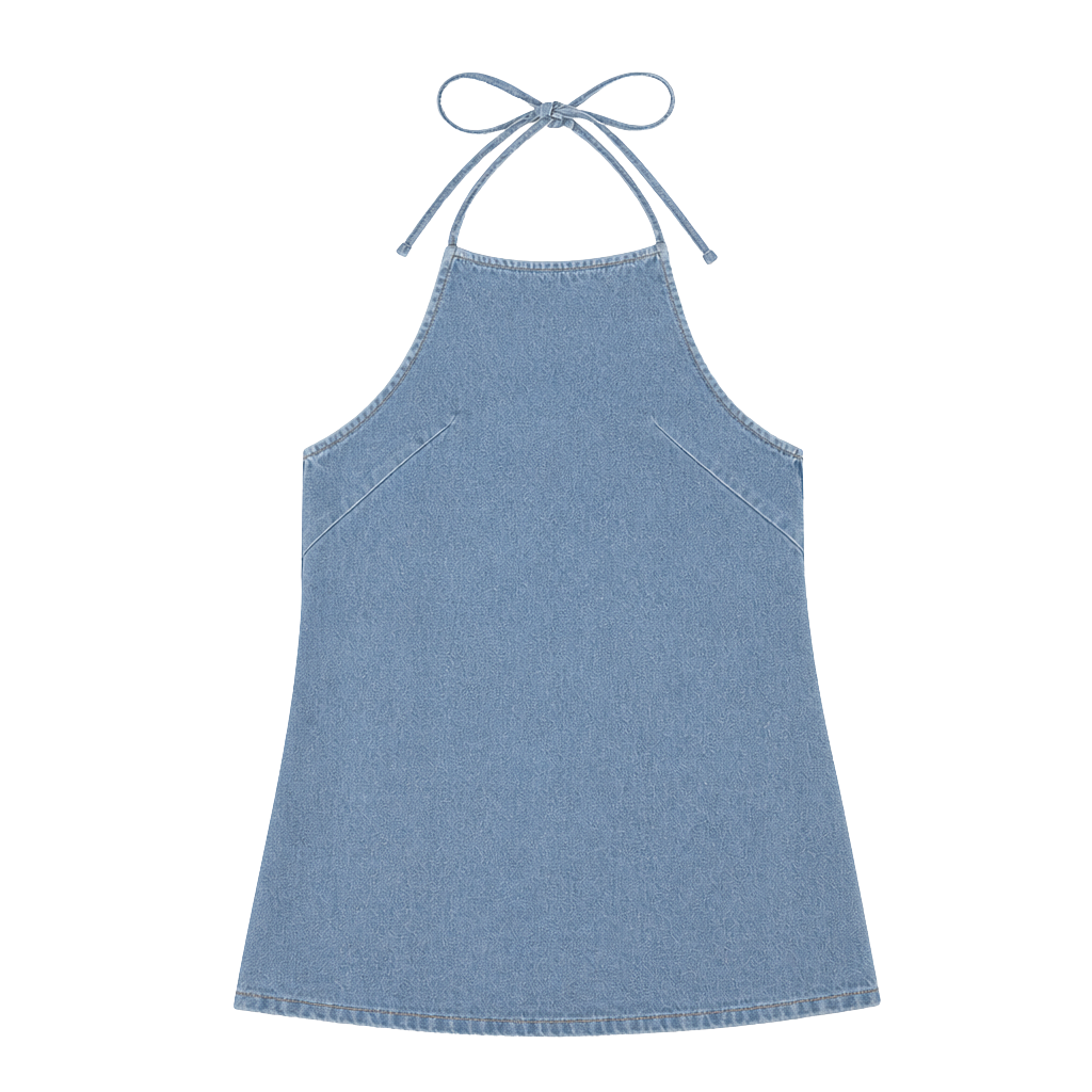 Halter Dress Vintage Wash
