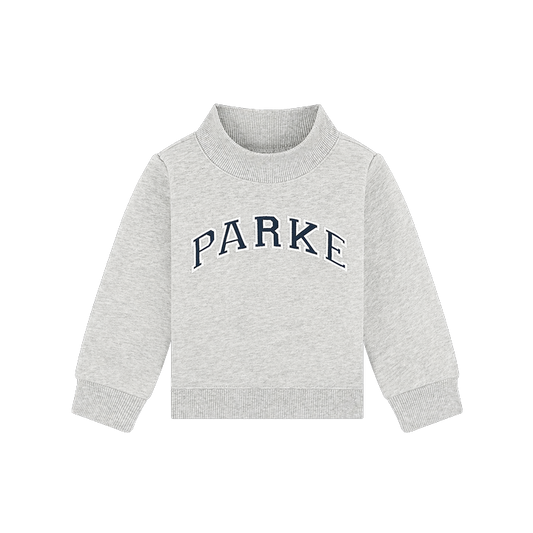 Kids OG Varsity Mockneck - Classic Grey + Denim