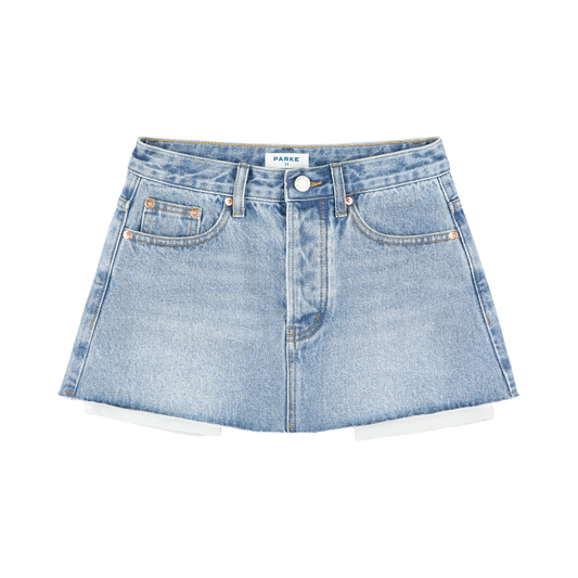 Denim Mini Skirt - Vintage Wash