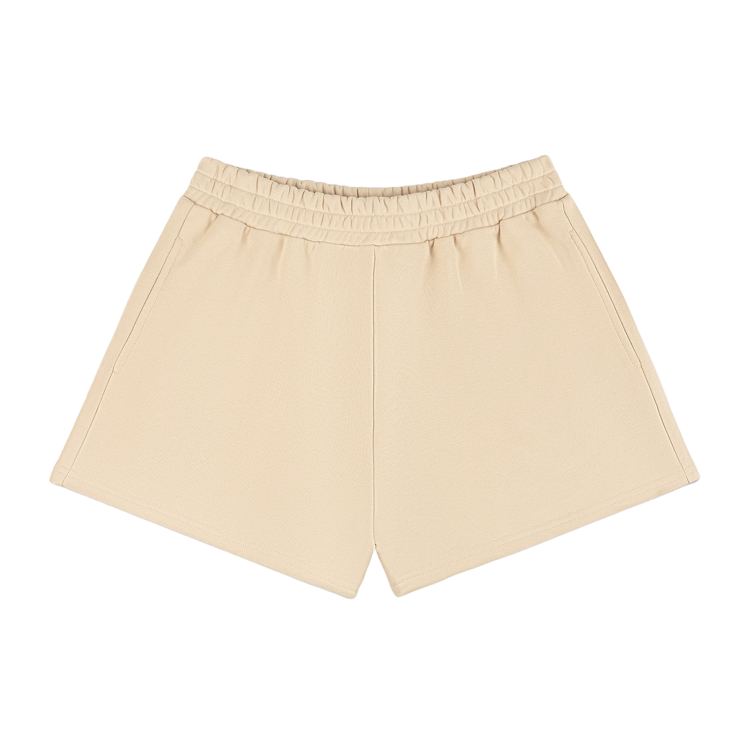 dune french terry sweat short flat lay- dune