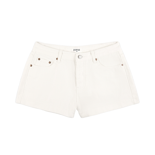 White Denim Mini Shorts