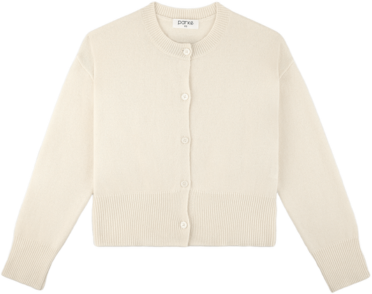 cream cardigan flat lay -cream