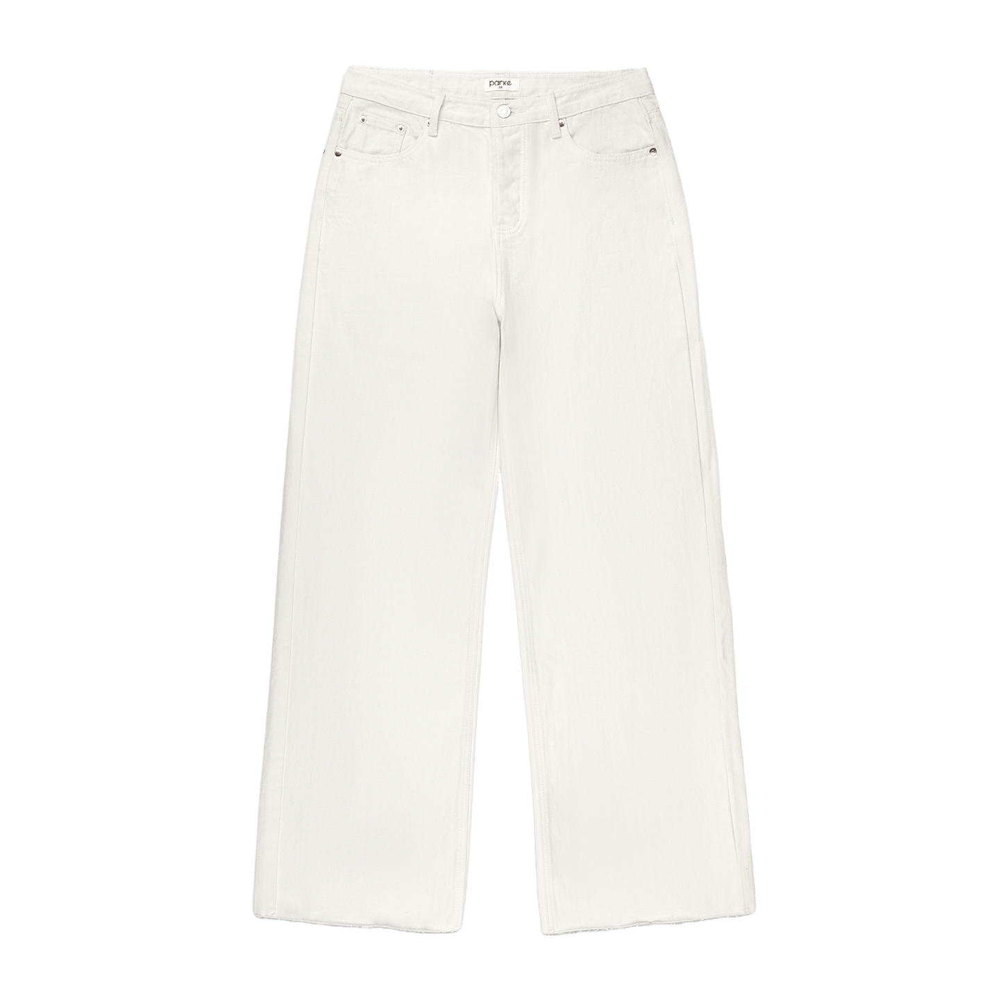 flat lay low rise baggy jean- white