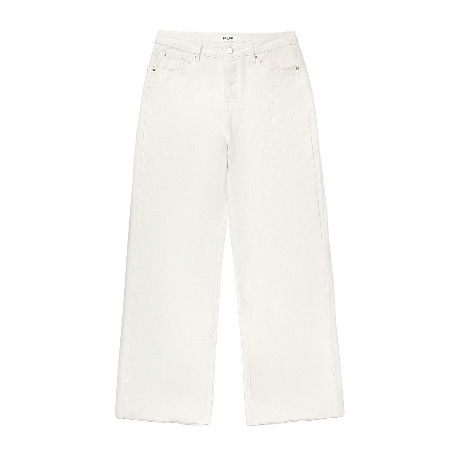 flat lay low rise baggy jean - white