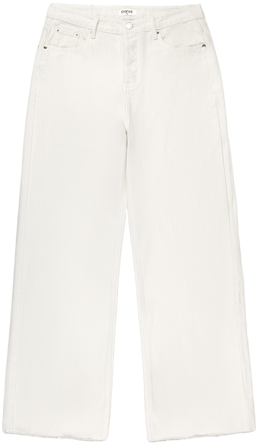 Low Rise Baggy Jeans - White