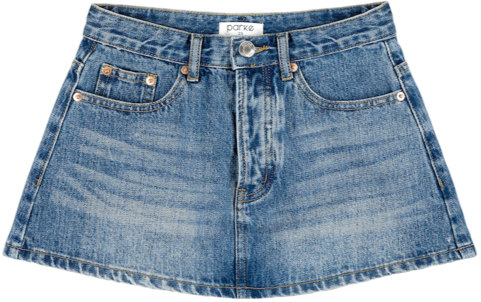 Finished Denim Mini Skirt