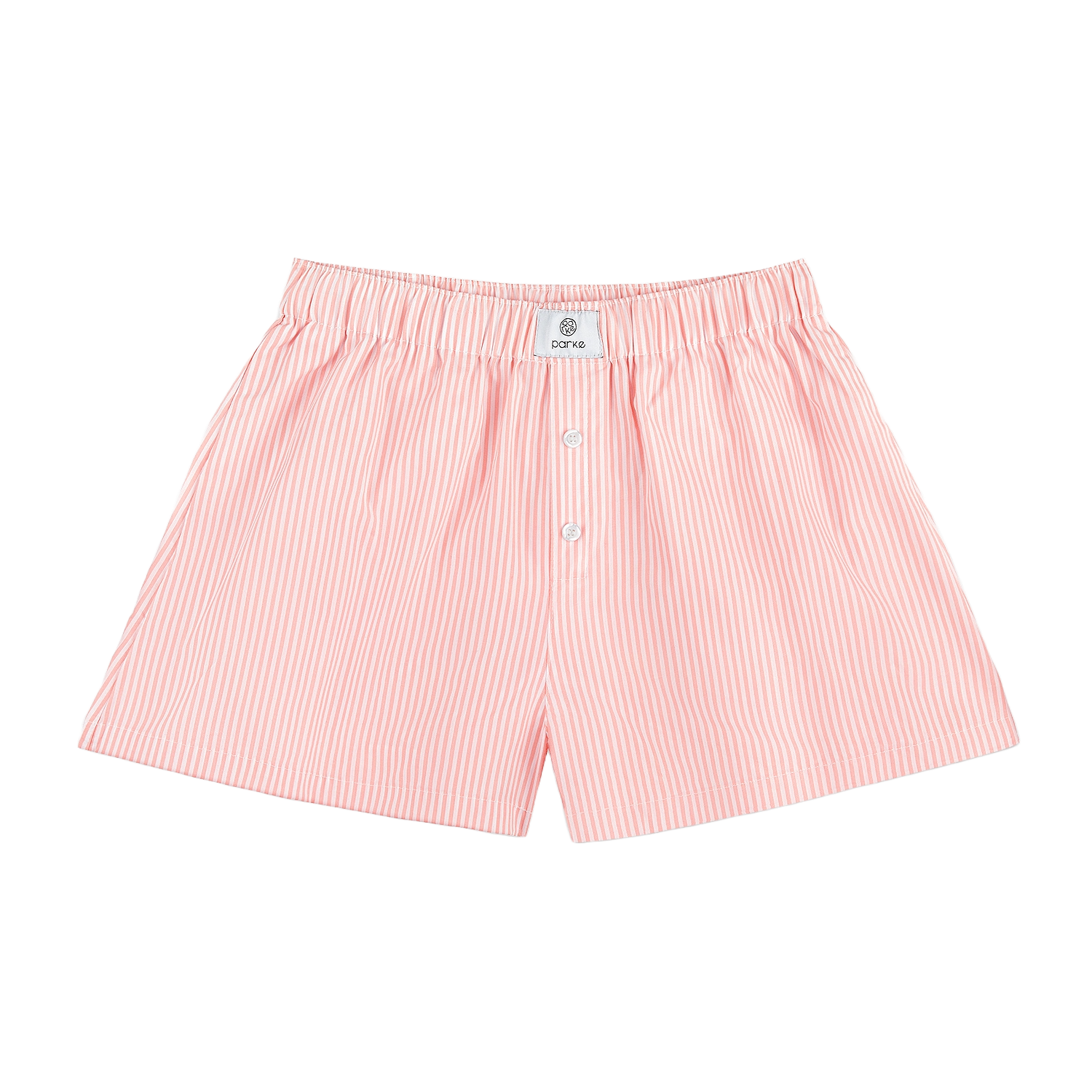 striped boxer shorts flat lay - cotton candy stripe